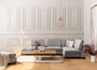 Atelier Del Sofa Tulip Corner Right con Puf - Gris claro